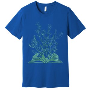 Wildflower Book Lover Gift Premium T-Shirt