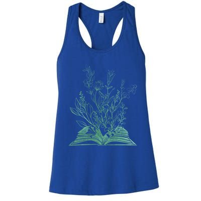 Wildflower Book Lover Gift Women's Racerback Tank