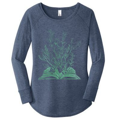 Wildflower Book Lover Gift Women's Perfect Tri Tunic Long Sleeve Shirt