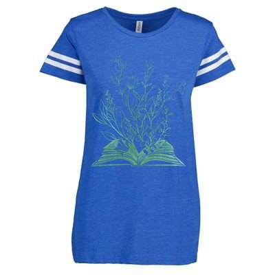 Wildflower Book Lover Gift Enza Ladies Jersey Football T-Shirt