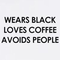 Wears Black Loves Coffee Avoids People Cooling Performance Crew T-Shirt