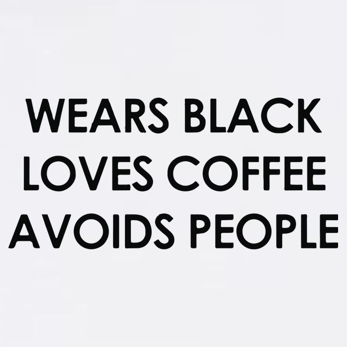 Wears Black Loves Coffee Avoids People Cooling Performance Crew T-Shirt