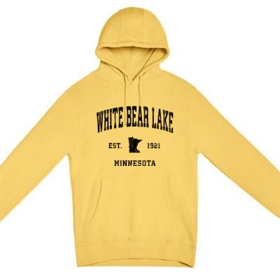 White Bear Lake Minnesota Mn Vintage Athletic Sports Premium Pullover Hoodie