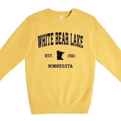 White Bear Lake Minnesota Mn Vintage Athletic Sports Premium Crewneck Sweatshirt