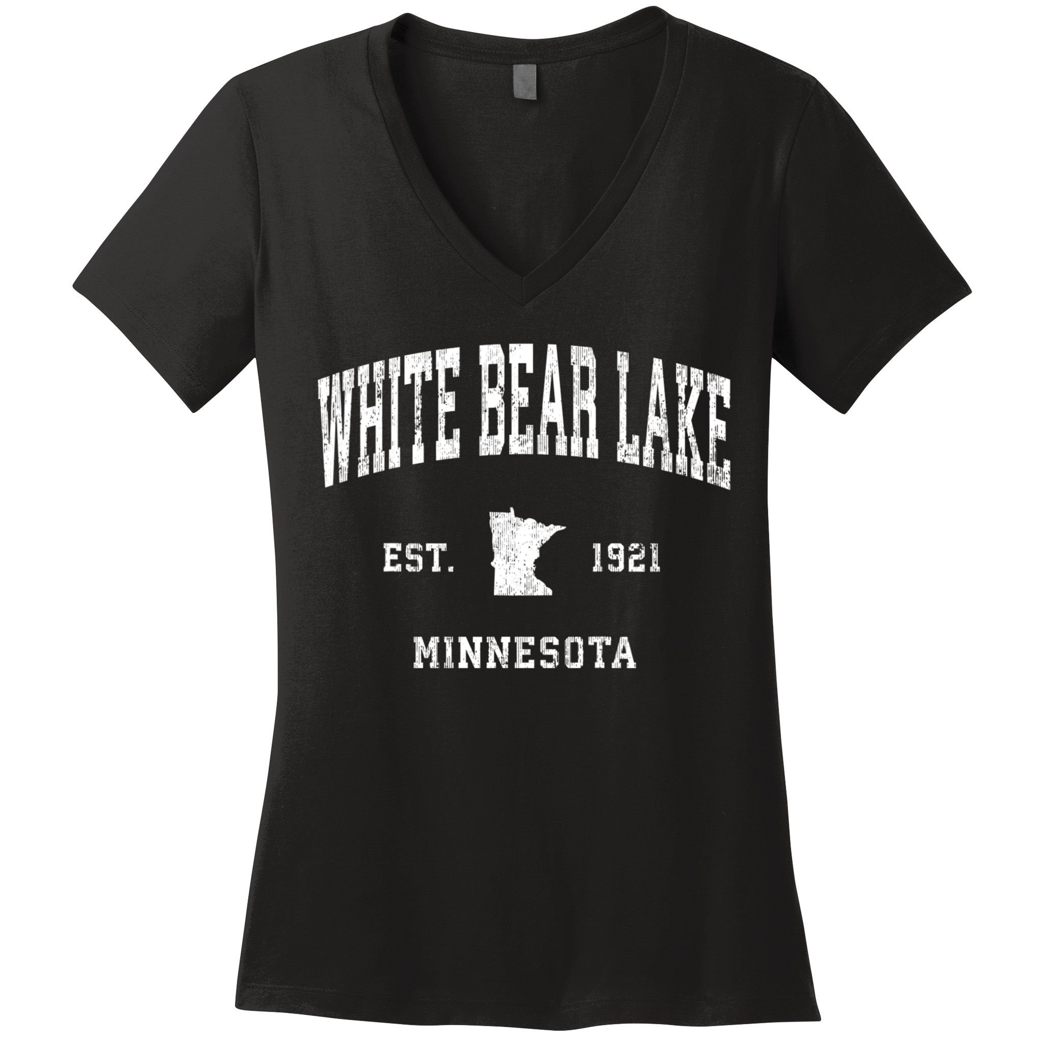 White Bear Lake Minnesota Mn Vintage Athletic Sports Women's V-Neck T-Shirt