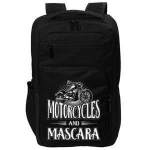 Womens Biker Lifestyle Quotes Motorcycles And Mascara Impact Tech Backpack