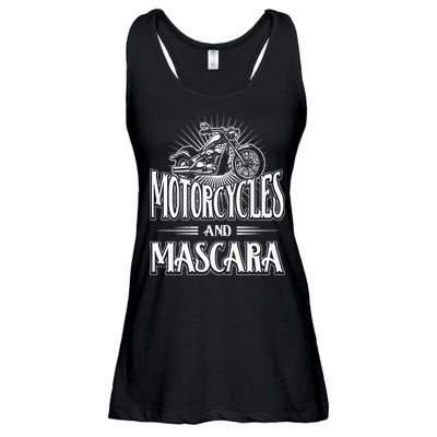 Womens Biker Lifestyle Quotes Motorcycles And Mascara Ladies Essential Flowy Tank
