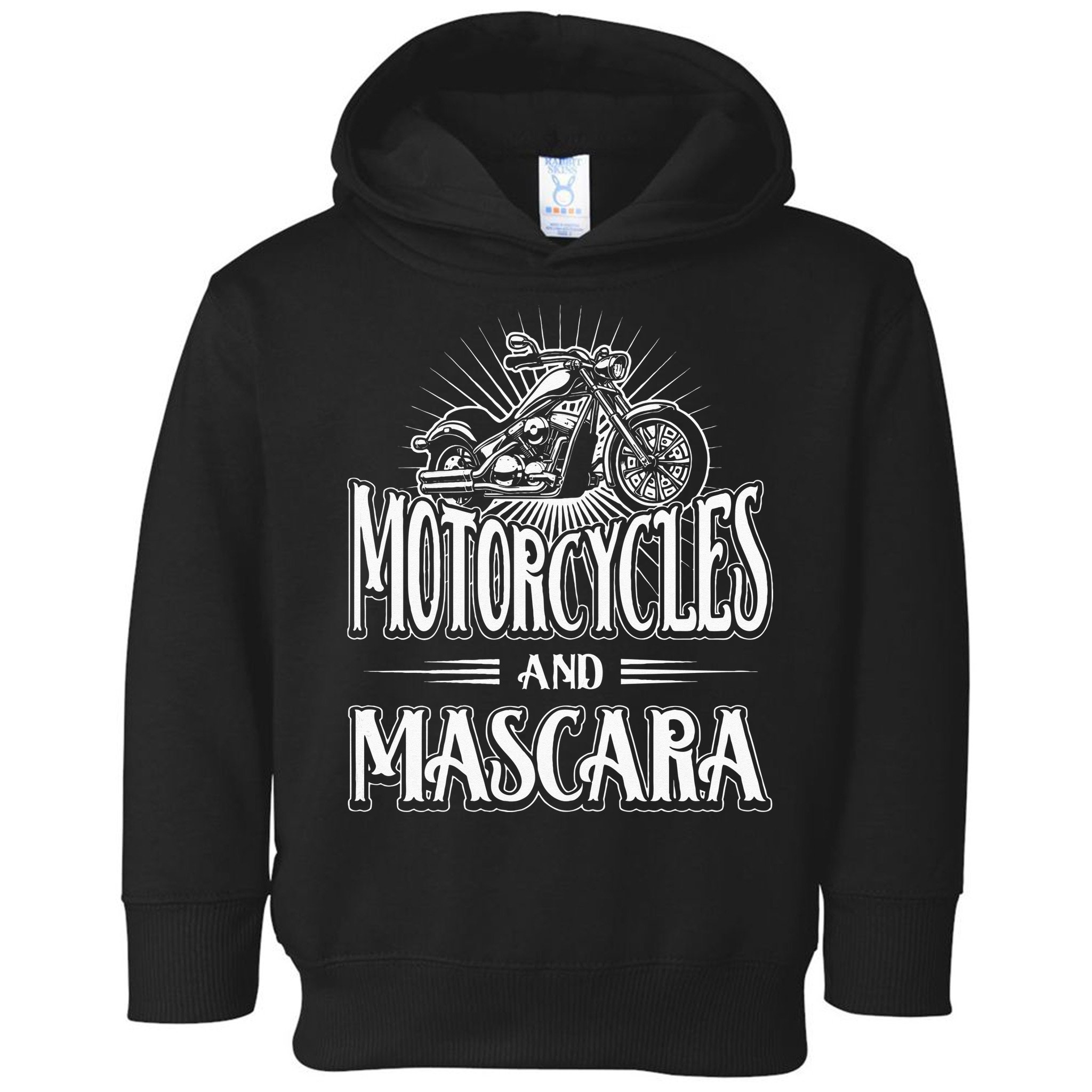 Womens Biker Lifestyle Quotes Motorcycles And Mascara Toddler Hoodie