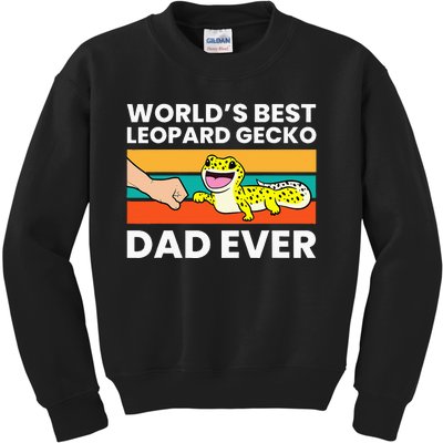 Worlds Best Leopard Gecko Dad Ever Kids Sweatshirt