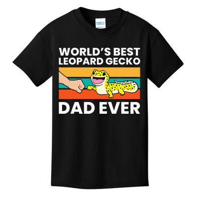 Worlds Best Leopard Gecko Dad Ever Kids T-Shirt