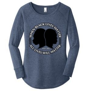 When Black Lives Matter All Lives Will Matter Women's Perfect Tri Tunic Long Sleeve Shirt