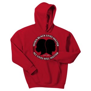 When Black Lives Matter All Lives Will Matter Kids Hoodie