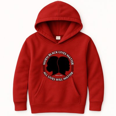 When Black Lives Matter All Lives Will Matter Kids Hoodie