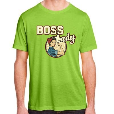 Wo Boss Lady Bosses Day Funny Appreciation Gift Mom Wife Gift Adult ChromaSoft Performance T-Shirt