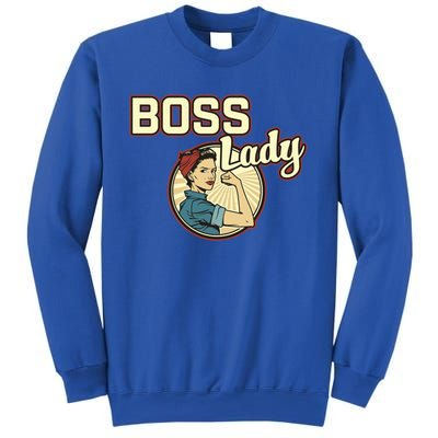 Wo Boss Lady Bosses Day Funny Appreciation Gift Mom Wife Gift Sweatshirt