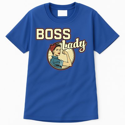 Wo Boss Lady Bosses Day Funny Appreciation Gift Mom Wife Gift Tall T-Shirt