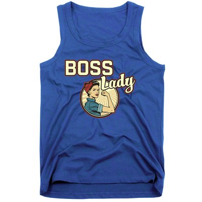 Wo Boss Lady Bosses Day Funny Appreciation Gift Mom Wife Gift Tank Top