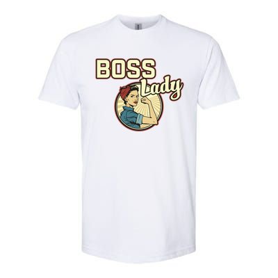 Wo Boss Lady Bosses Day Funny Appreciation Gift Mom Wife Gift Softstyle CVC T-Shirt