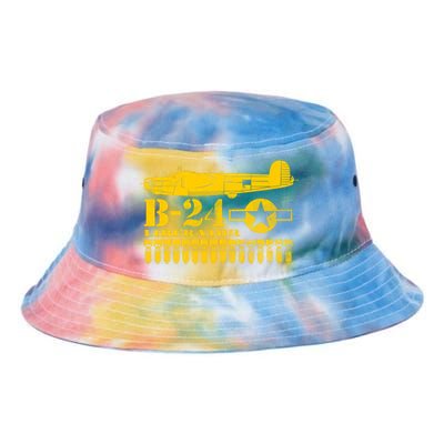 Ww2 B24 Liberator Great Gift (Distressed) Tie Dye Newport Bucket Hat