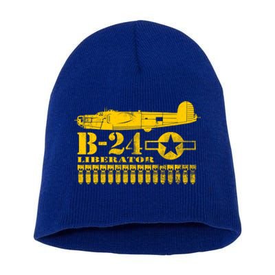 Ww2 B24 Liberator Great Gift (Distressed) Short Acrylic Beanie