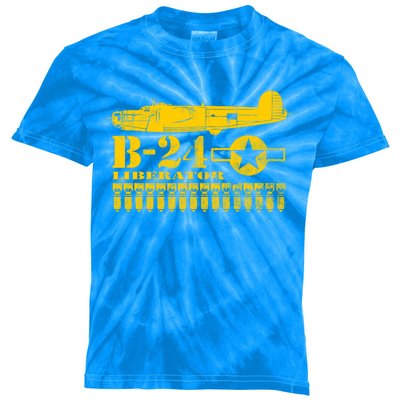 Ww2 B24 Liberator Great Gift (Distressed) Kids Tie-Dye T-Shirt