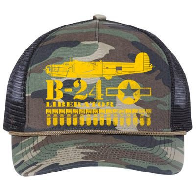 Ww2 B24 Liberator Great Gift (Distressed) Retro Rope Trucker Hat Cap