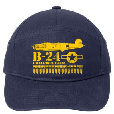 Ww2 B24 Liberator Great Gift (Distressed) 7-Panel Snapback Hat