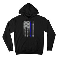 Welder Blue Line American Flag USA Patriotic Welder Hoodie