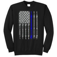 Welder Blue Line American Flag USA Patriotic Welder Sweatshirt