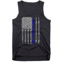 Welder Blue Line American Flag USA Patriotic Welder Tank Top