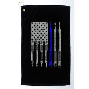 Welder Blue Line American Flag USA Patriotic Welder Platinum Collection Golf Towel