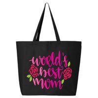 Worlds Best Mom Flower 25L Jumbo Tote