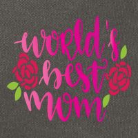 Worlds Best Mom Flower Cotton Canvas Backpack
