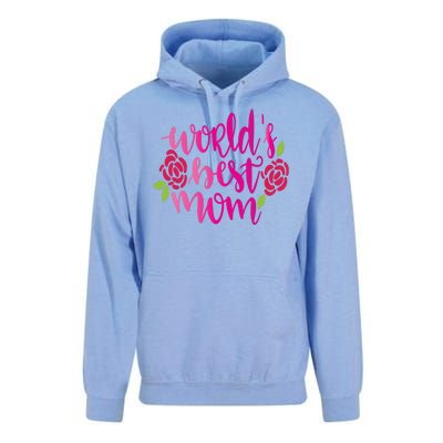 Worlds Best Mom Flower Unisex Surf Hoodie