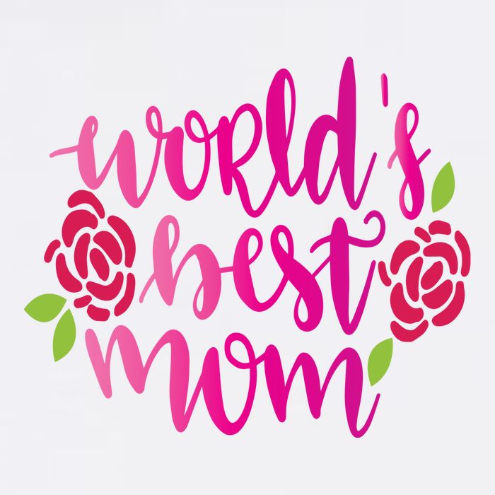 Worlds Best Mom Flower Doggie Tank