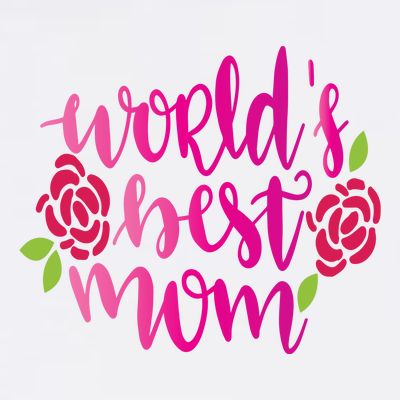 Worlds Best Mom Flower T-Shirt