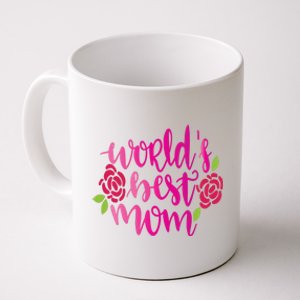 Worlds Best Mom Flower Coffee Mug