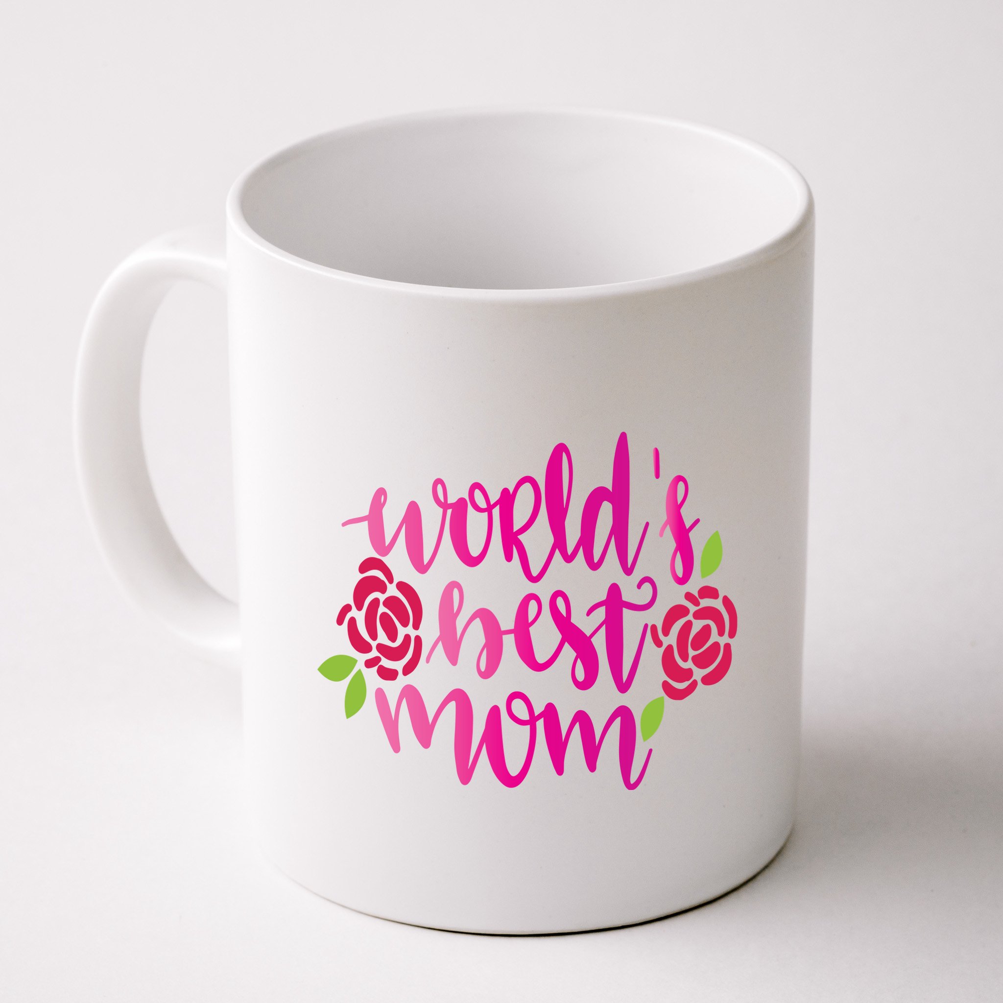 Worlds Best Mom Flower Mug