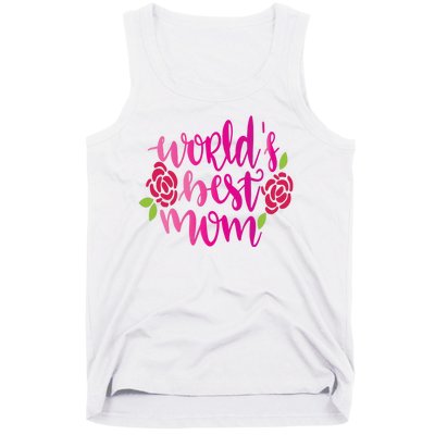 Worlds Best Mom Flower Tank Top