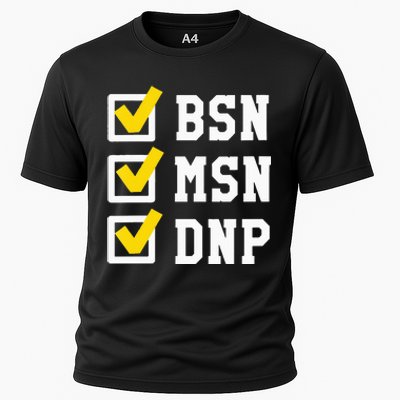 Womens BSN MSN DNP Doctorate Degree Checklist Funny Graduation Gift Cooling Performance Crew T-Shirt