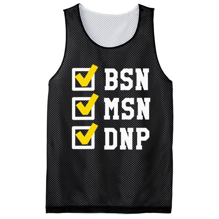 Womens BSN MSN DNP Doctorate Degree Checklist Funny Graduation Gift Mesh Reversible Basketball Jersey Tank