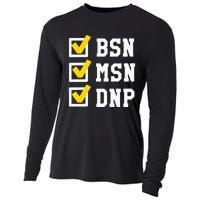 Womens BSN MSN DNP Doctorate Degree Checklist Funny Graduation Gift Cooling Performance Long Sleeve Crew