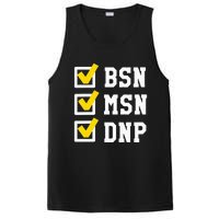 Womens BSN MSN DNP Doctorate Degree Checklist Funny Graduation Gift PosiCharge Competitor Tank