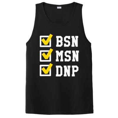 Womens BSN MSN DNP Doctorate Degree Checklist Funny Graduation Gift PosiCharge Competitor Tank