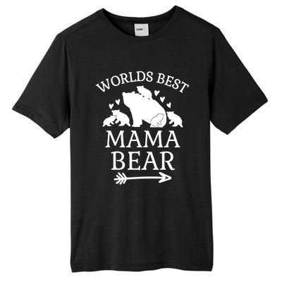 Worlds Best Mama Bear 5 Cubs Mothers Day Gift For Mom Gift Tall Fusion ChromaSoft Performance T-Shirt