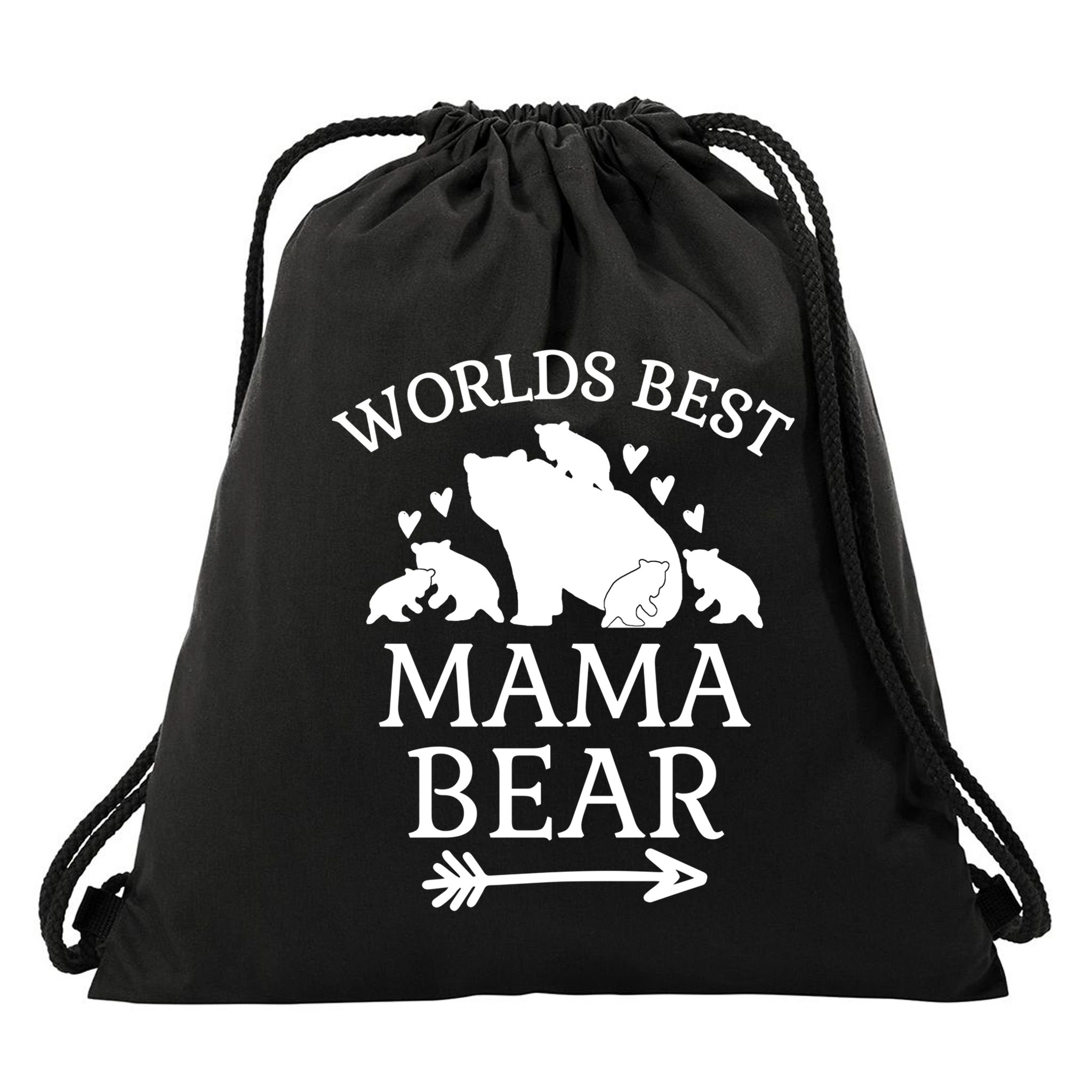 Worlds Best Mama Bear 5 Cubs Mothers Day Gift For Mom Gift Drawstring Bag