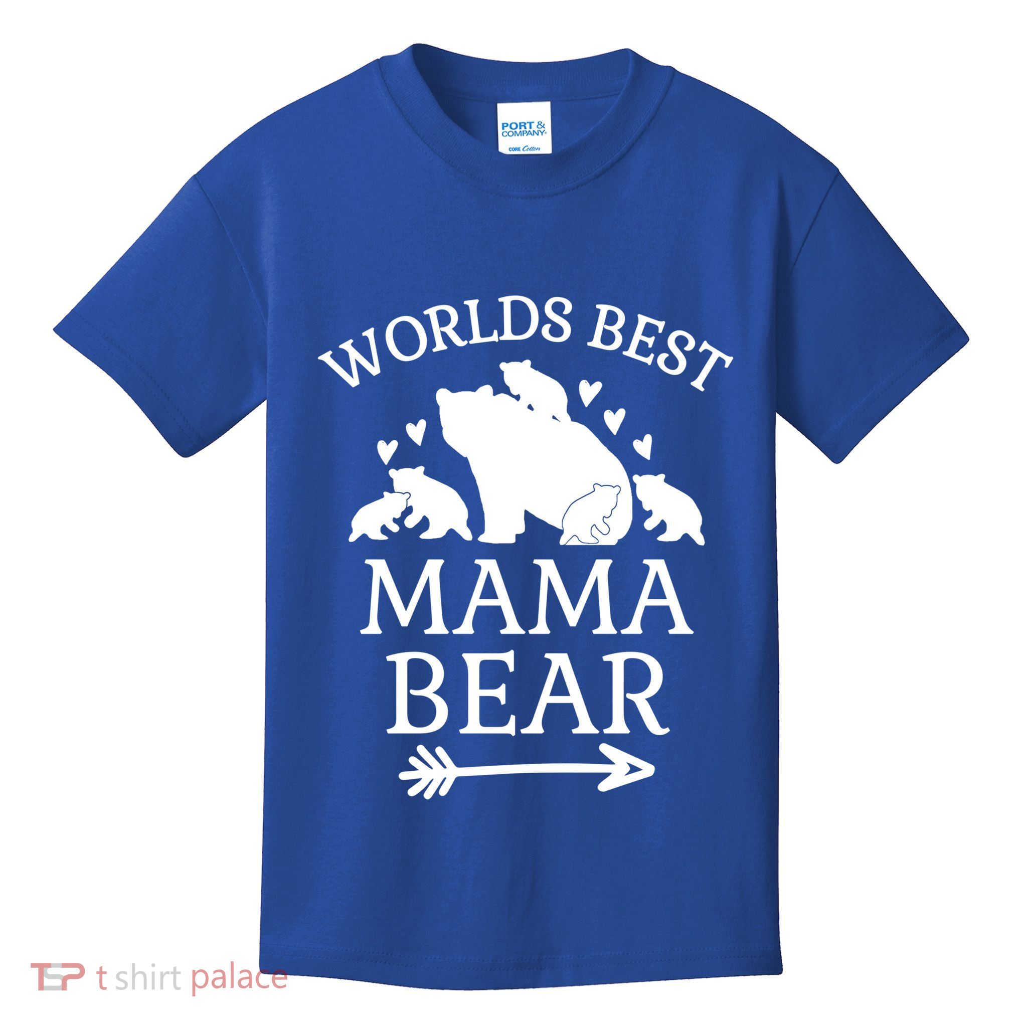 Worlds Best Mama Bear 5 Cubs Mothers Day Gift For Mom Gift Kids T-Shirt