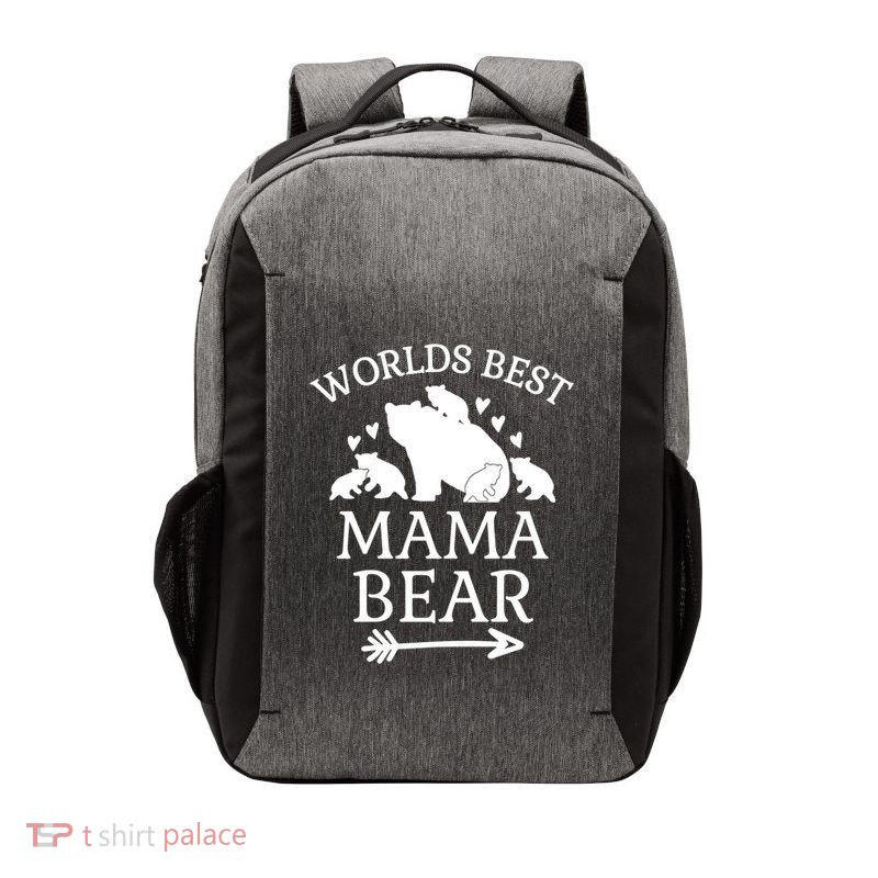Worlds Best Mama Bear 5 Cubs Mothers Day Gift For Mom Gift Vector Backpack