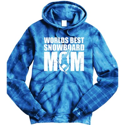 Worlds Best Mom Design Snowboarding Gift Tie Dye Hoodie