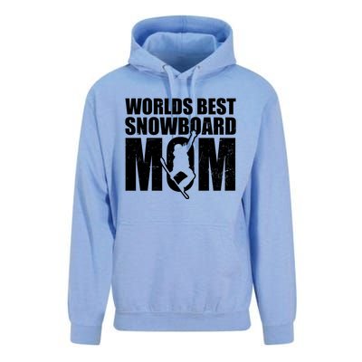 Worlds Best Mom Design Snowboarding Gift Unisex Surf Hoodie